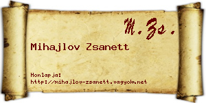 Mihajlov Zsanett névjegykártya